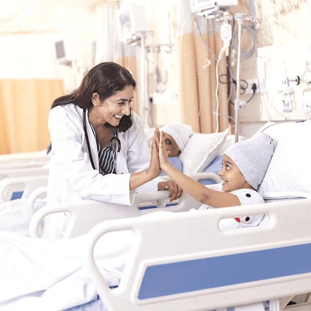 Doctor with a young patient