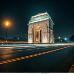 futuristic-side-view-road-glowing-600w-2499489389